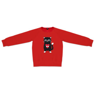 Kids Heartful Cat Sweatshirt