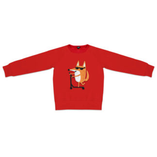 Kids Scootering Fox Sweatshirt