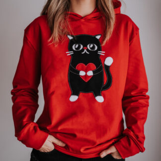 Women's Heartful Cat Hoodie